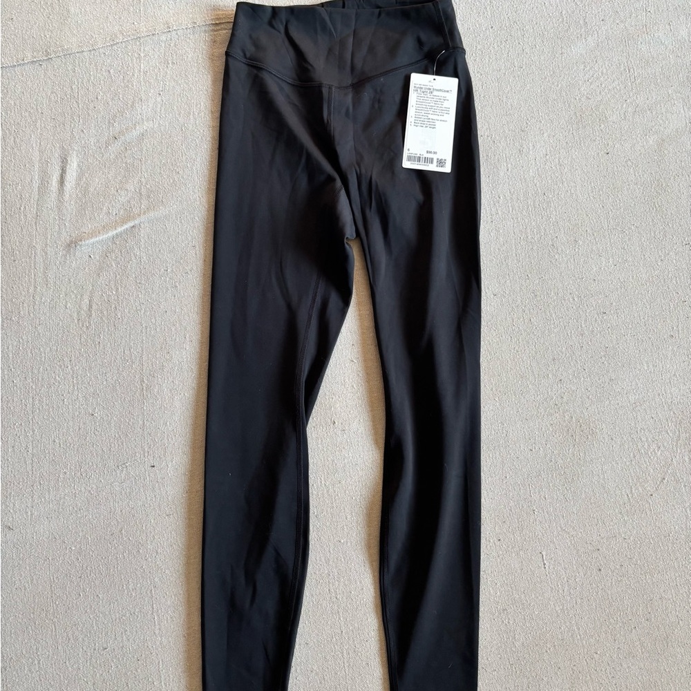 Lululemon Wunder Under Smooth Cover HR Tight 28” Black Size 6 NWT